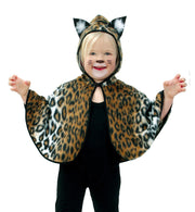 narrenwelt Kostüm Cape Kätzchen mit Kapuze -Plüsch- Gr 104 + 116