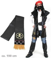 narrenwelt Piraten - Schärpe Pirat mit Totenkopf Piratenschärpe Kostüm Accessoires