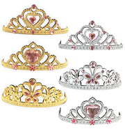 Diadem HERZEN silber mit rosa Schmucksteinen Prinzessin Elfe Fee Königin