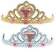 narrenwelt Diadem HERZ gold mit rosa Schmuckstein Prinzessin Elfe Fee Königin Kostüm Accessoires