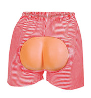 narrenwelt Kostüm Gag-Hose, nackter Hintern, rot/weiß Party Jungesellenabschied Fasching Köln Accesssoires