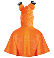 narrenwelt Cape Monster Halloween orange mit Kapuze Kinder Baby Kostüm Fasching Pannesamt GR: 98 + 104