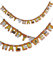 narrenwelt Girlande Halloween Schriftzug: HAPPY HALLOWEEN ca 1,5m Länge