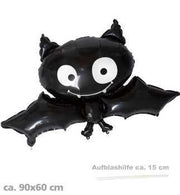narrenwelt Folienballon Fledermaus Halloween Motto Party KITA Luftballon  ca. 90 x 60 cm