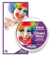 narrenwelt Aqua Clown Weiß Weiss Clownweiss Clown SB Schminke Make Up Accessoires Fasching 14gr Tiegel