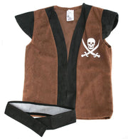 narrenwelt Kostüm Piratenweste Pirat Weste 116 mit Gürtel Oberteil Fasching Kinder-Kostüm