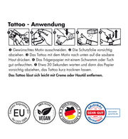 narrenwelt Hippie Tattoos Flower Power Hippie-Tattoos Love and Peace Accessoires