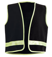 narrenwelt Kostüm Spielweste Feuerwehr Kinder Feuerwehrweste mit Reflektorstreifen schwarz Gr. 104 - 140