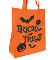 narrenwelt Halloween Tasche groß Halloweentasche mit Aufdruck schwarz oder orange Kostüm Accessoire