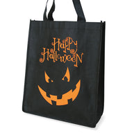 narrenwelt Halloween Tasche groß Halloweentasche mit Aufdruck schwarz Kostüm Accessoire