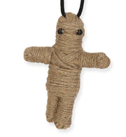 narrenwelt Anhänger Voodoo - Puppe 75 mm Halloween Jute Halskette Darkness Cothic Modeschmuck Kostüm Accessoire