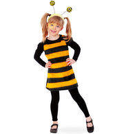 narrenwelt Kostüm Bienchen Biene Kleid PLÜSCH Baby -Kostüm Kinderkostüm Fasching Gr. 98 - 128