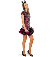 narrenwelt Kostüm Katze Pinky Cat 140 PLÜSCH Mädchen Kostüm Teeny Line Mädchenkleid 1tlg