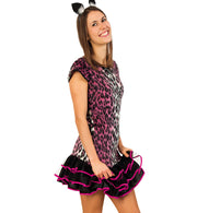 narrenwelt Kostüm Katze Pinky Cat 152 PLÜSCH Mädchen Kostüm Teeny Line Mädchenkleid 1tlg