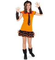narrenwelt Kleid Missy Orange 140 PLÜSCH Mädchen Kostüm Teeny Line Mädchenkleid 1tlg.