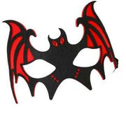 narrenwelt Halloween - Maske Halloweenmaske Fledermaus 3 Farben  Kinder und Erwachsene Augenmaske Fasching Accessoire