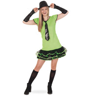 narrenwelt Kleid Missy Green 164 PLÜSCH Mädchen Kostüm Teeny Line Mädchenkleid 1tlg.