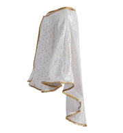 narrenwelt Kostüm Cape Engel Umhang Pannesamt mit Gold Sternen Kleinkind  Weihnachten Nikolaus  Gr.116