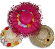 narrenwelt Strohhut Damen Hut Damenhut natur mit Sonnenblume Accessoire