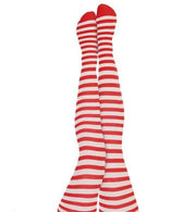 narrenwelt Strumpfhose Rot Weiß gestreift Köln Geringelt 50den Strümpfe Halloween Fasching Karneval Accessoires…
