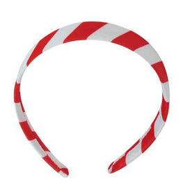 narrenwelt Haarreif  rot / weiß geringelt Köln Halloween  Fasching Karneval Kostüm Accessoire