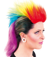 narrenwelt Perücke Irokese Rainbow Regenbogen bunt SE schwer entflammbar Einhorn LGTBQ Party Accessoire Fasching Karneval