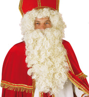 narrenwelt Perücke Weihnachtsmann mit Bart Santa-Claus Set 2tlg. Bart und Perücke Kostüm Nikolaus Accessoire