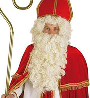 narrenwelt Perücke Weihnachtsmann mit Bart Santa-Claus Set 2tlg. Bart und Perücke Kostüm Nikolaus Accessoire
