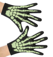 narrenwelt SKELETT-HANDSCHUH Skeletthandschuh nachtleuchtend Handschuhe GID Kostüm Accessoire