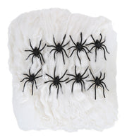 narrenwelt Spinnennetz mit 8 Spinnen Netz Halloween ca. 120 gr. Fasching Deko