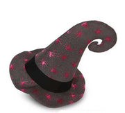 narrenwelt Hexenhut Hexen Hut grau mit buntem Print Spinne rosa  56 cm Kostüm Halloween Accessoires