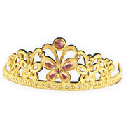 narrenwelt Diadem SCHMETTERLING gold mit rosa Schmucksteinen Prinzessin Elfe Fee Königin