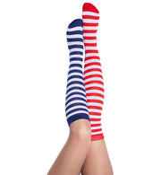 narrenwelt Göre-Strümpfe rot-blau-weiss Ringel-Socken