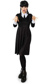 narrenwelt Kostüm Horror Wendy Halloween Damen Kleid 1tlg.  Vampir Werwolf Freak Highschool Academy  Gr  36 - 40