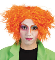 narrenwelt Perücke Silly Wuschelkopf Kobold orange Kostüm Halloween Accessoire