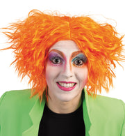 narrenwelt Perücke Silly Wuschelkopf Kobold orange Kostüm Halloween Accessoire