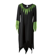 narrenwelt Kostüm Märchenhexe Damen Kleid  1tlg. Halloween Big Damen Hexenkleid Hexenkostüm Hexe Gr. 46 - 58