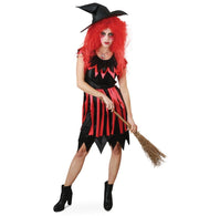 narrenwelt Kostüm Hexe Walpurga + Hut  Damen Kleid Halloween Gr. 38 + 46 SALE