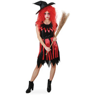 narrenwelt Kostüm Hexe Walpurga + Hut  Damen Kleid Halloween Gr. 38 + 46 SALE