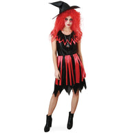 narrenwelt Kostüm Hexe Walpurga + Hut  Damen Kleid Halloween Gr. 38 + 46 SALE