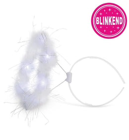 narrenwelt Heiligenschein blinkend weiss mit 3 Blinkmodi und 10 LED inkl Batterie Engel Kostüm Accessoires