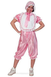 narrenwelt Baby Kostüm rosa 1 tlg Kurzoverall mit Haube Pyjamaparty Gr: S