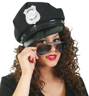 narrenwelt  Brille Cop Sonnenbrille Polizei Kampfpilot Kapitänbrille Pilotenbrille Fasching Kostüm Accessoires