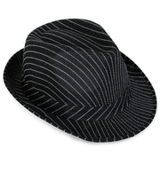 narrenwelt Hut mit Nadelstreifen Trilby Gangster Herrenhut Gr. 58cm in 3 Farben