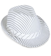 narrenwelt Hut mit Nadelstreifen Trilby Gangster Herrenhut Gr. 58cm in 3 Farben