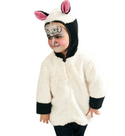 narrenwelt Kostüm Schäfchen Kind Oberteil mit Kapuze Ohren Schaf Kinderkostüm Gr 86 + 98