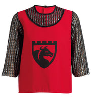 narrenwelt Kostüm Ritter Kind Jungen Oberteil  Kettenhemd Look Kinderkostüm Babykostüm Gr. 86 - 98