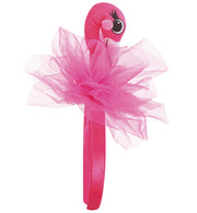 narrenwelt Haarreif Flamingo rosa mit Tüll Haarschmuck Kostüm Party Accessoires