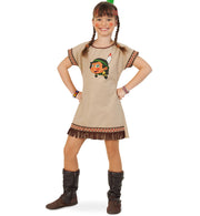 narrenwelt Kostüm Indianerin LANI  Kleid Indianer*in Mädchen Fasching Kinderkostüm 104 - 128