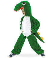 narrenwelt Kostüm Krokodil - Overall Kroki mit Kapuze  Größen 104 + 116 Kleinkind Fasching Tierkostüm